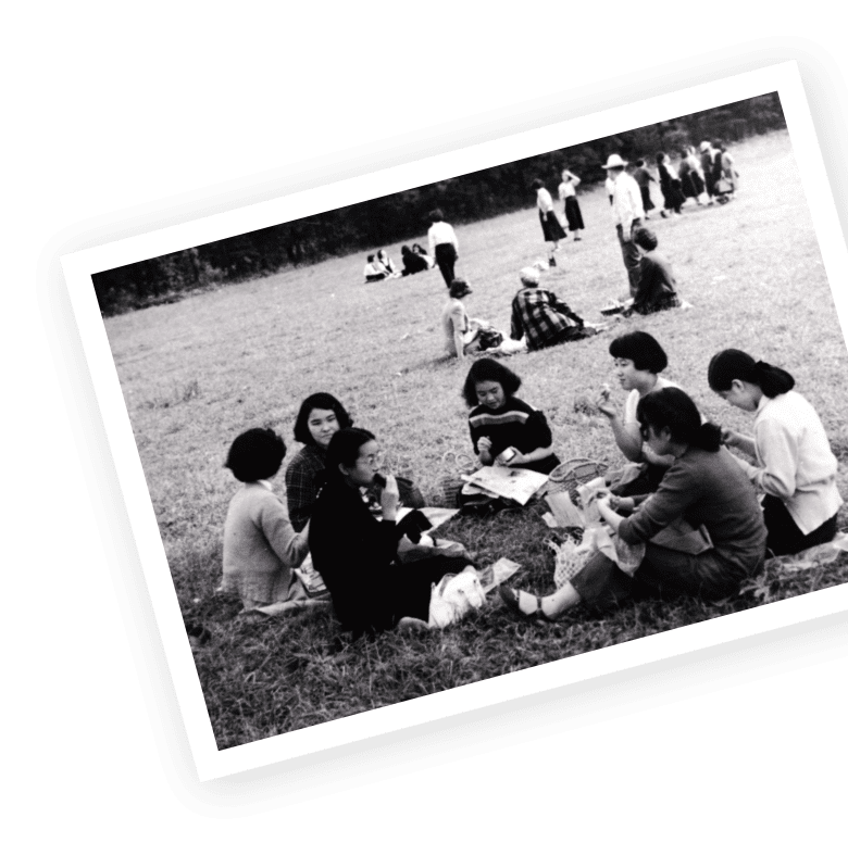 短大のピクニック　1953年撮影