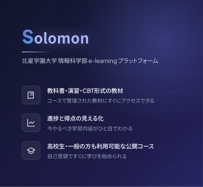 Solomon の学習画面