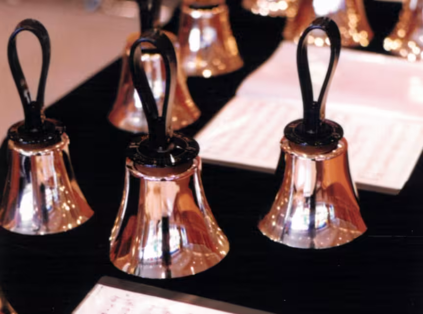 2002年に大谷地に短大と一緒に引っ越ししたハンドベル